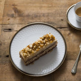 Flourless walnut coffee and chocolate cake with mousse and meringue layers, Great Taste Award winner, handcrafted in North London patisserie