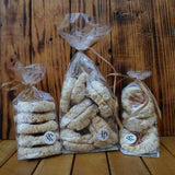 Flourless Orangetti almond cookies with orange zest and vanilla, chewy and golden, handmade in North London bakery