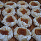 Flourless Orangetti almond cookies with orange zest and vanilla, chewy and golden, handmade in North London bakery