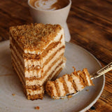 Tottenham bakery’s Great Taste Medovik slice