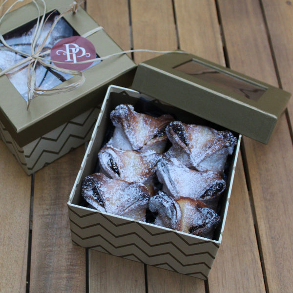 Luxury gift box filled with traditional Christmas mince pies handmade in North London.