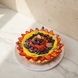 Italian fruit tart crostata with fresh berries London bakery
