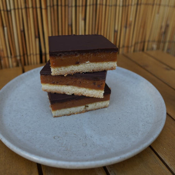 Prestige Patisserie’s handmade caramel millionaire shortbread