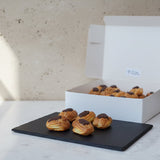 luxury mini eclairs handcrafted event canapes prestige patisserie North London.