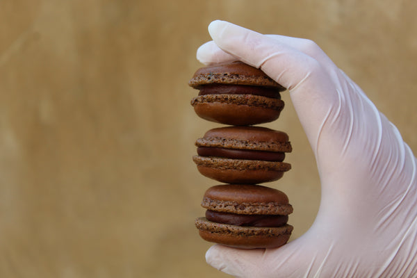 24 Dark Chocolate Macarons - Wheat Free