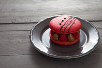 Giant Macaron with Chocolate Mousse & Raspberries - Flourless